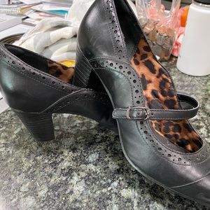 Clarks Mary Jane heels.